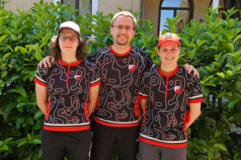 Die drei Trail-O-Bundeskaderathleten des OLV Landshut Vanessa Schöps, Ralph Körner und Sabrina Schöps (v.l.) konnten bei den Wettbewerben in Rom überzeugen.
